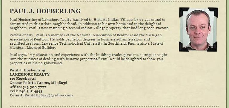 Paul Hoeberling Lakeshore Realty